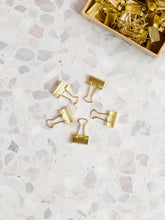 Gold Mini Binder Clips, Set of 40
