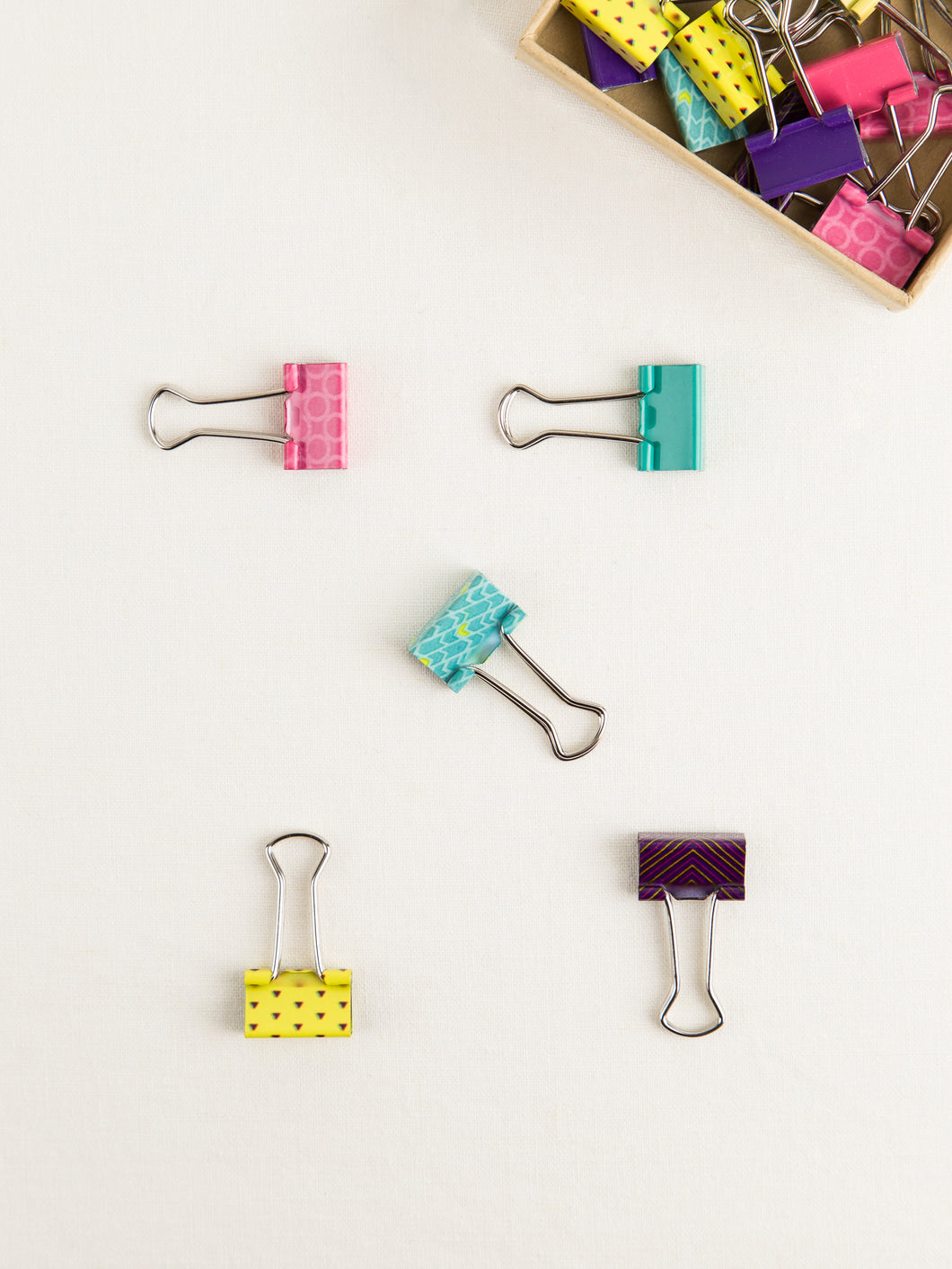 Bright Small Binder Clips, Set of 24