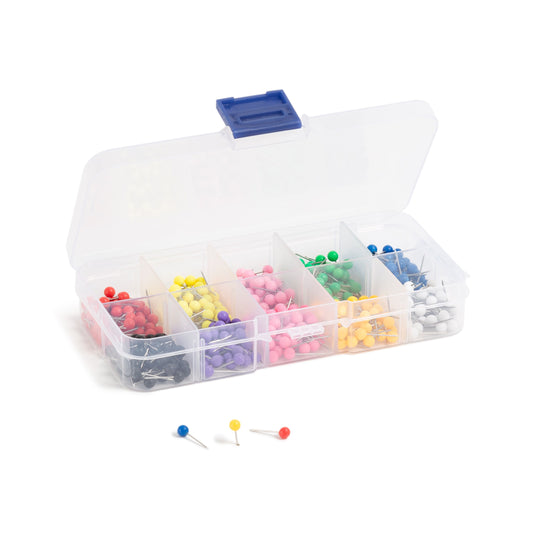 U Brands Map Pins, 15mm, Assorted Colors, 500-Count