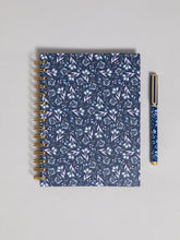 Navy Floral Spiral Journal + Pen